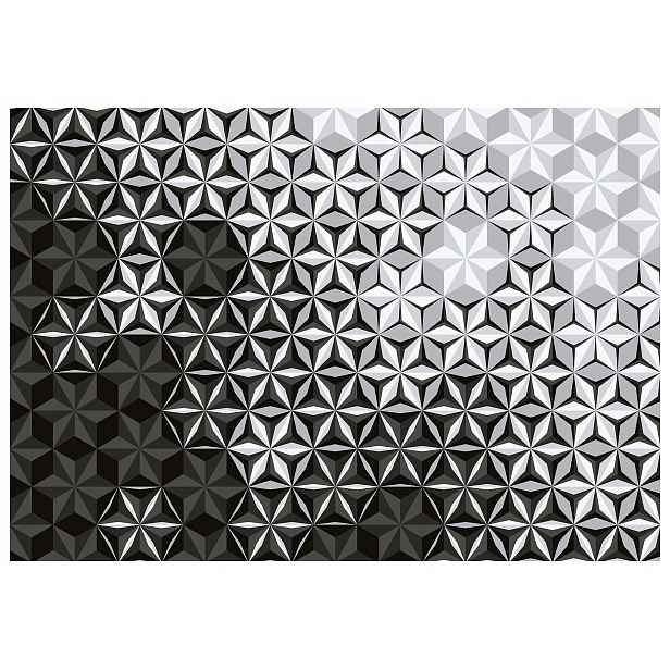 Fototapeta Hvězdy a Tetraedry 3D šedo-černá geometrická 520x318 lepidlo