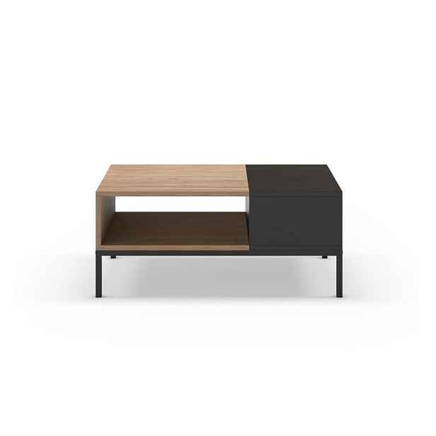 Konferenční stolek v černo-přírodní barvě 56x90 cm Cailin – Marckeric