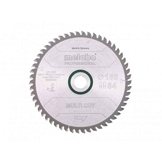 Metabo - Pilový kotouč 165x20 mm, 54 zubů 628293000