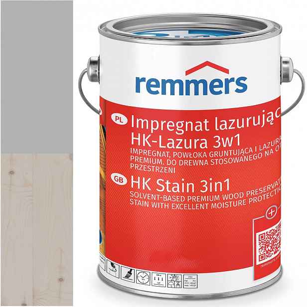 Remmers HK-Lasur Ochranná lazura na dřevo Ral 9006 Aluminium Stříbrná 20L