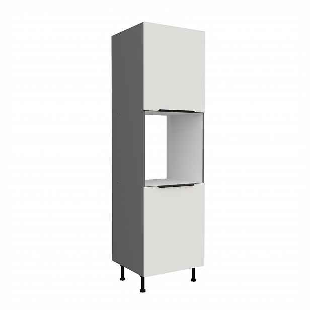 Vysoká skříňka pro vestavnou troubu Aria ANT 60 DP-210 2F Barva korpusu: Antracit, Barva dvířek: WH - Crystal white AFM