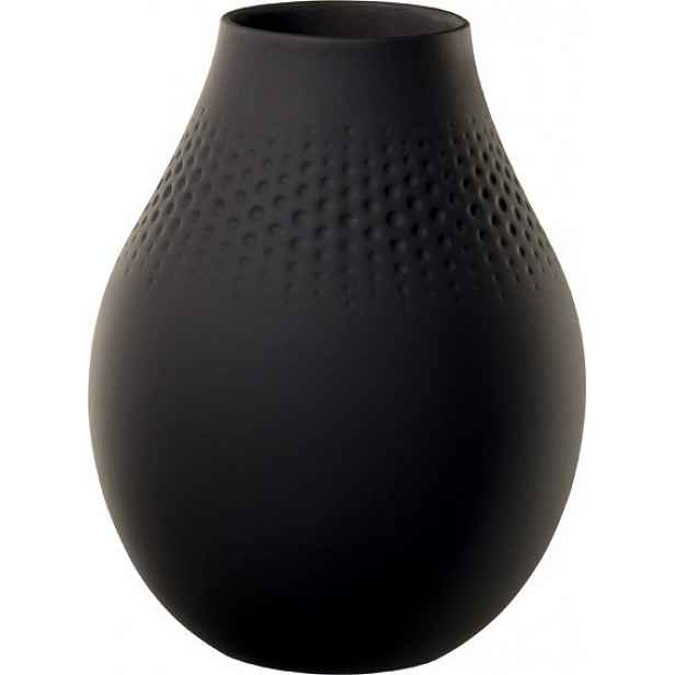 Villeroy & Boch Collier Noir porcelánová váza Perle, 20 cm