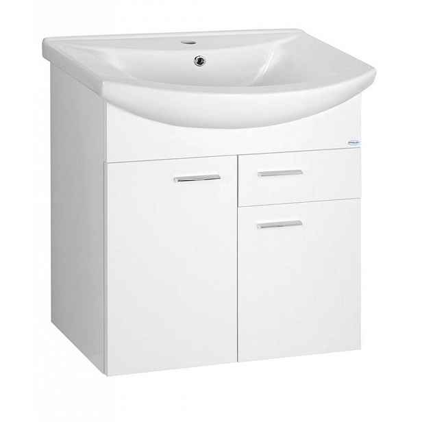 Aqualine Zoja - Umyvadlová skříňka 62x74x32 cm, bílá 51065A