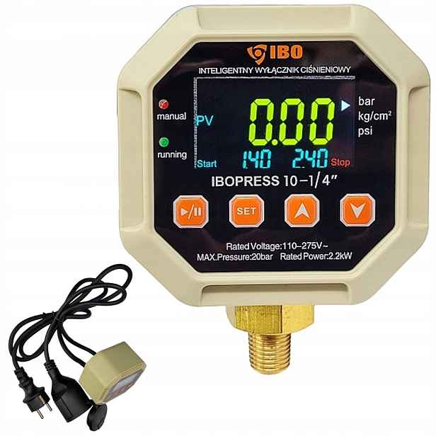 Elektronický Tlakový Spínač Ibopress 10 1/4" Pro Čerpadlo Hydroforu Ibo