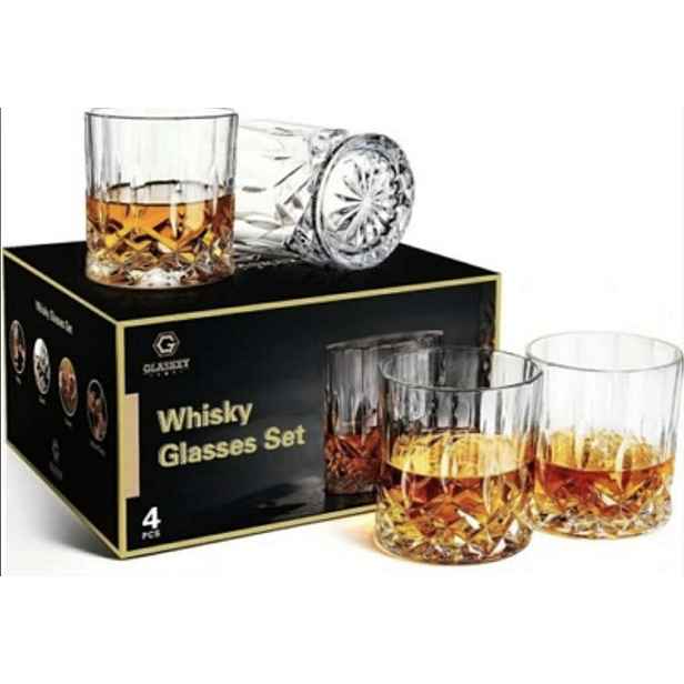 sada 4 ks sklenic na whisky rum 300 ml