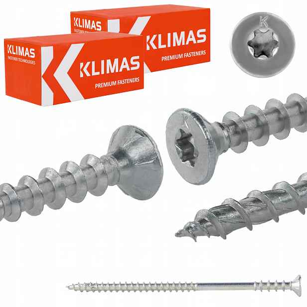 Šrouby pro vyrovnávání latí 6x130 mm 200 ks distanční Torx Klimas Wkss