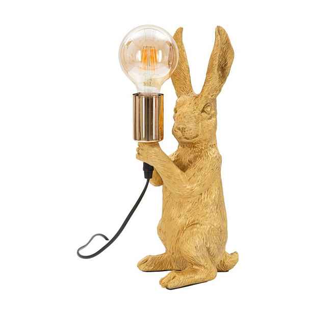 Stolní lampa ve zlaté barvě (výška 35,5 cm) Rubbit – Mauro Ferretti