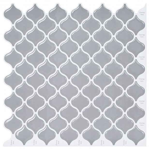 vidaXL Dlaždice Lanturn 10 ks Šedá 27 x 27 cm Polyuretan a PET