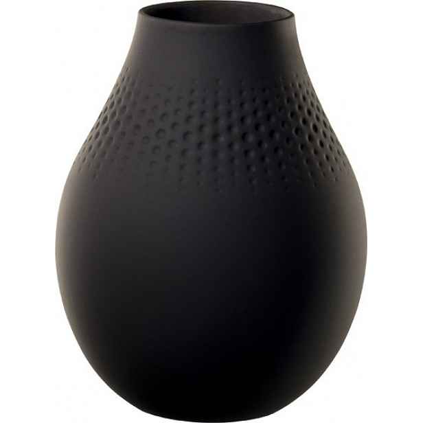 Villeroy & Boch Collier Noir porcelánová váza Perle, 20 cm