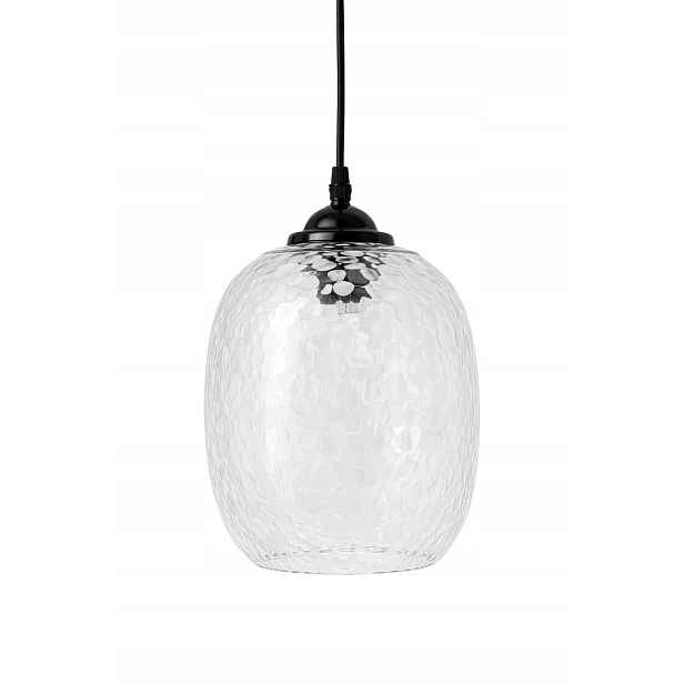 Závěsná lampa Bloomingville Gisele skleněná bílá E27 Ø18 cm nordic