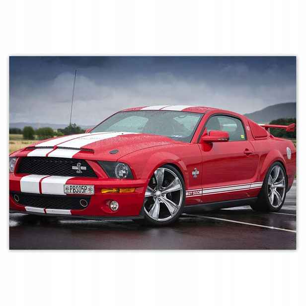 Plakáty 185x125 Červený Ford Mustang Usa