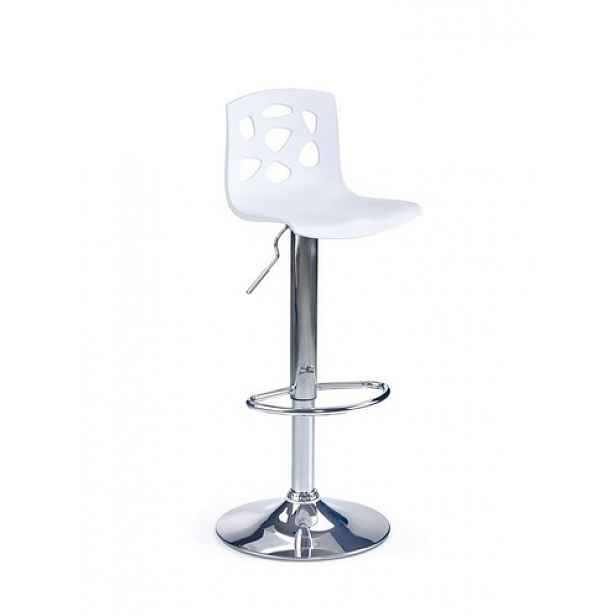 Barová židle H-48 plast / kov Halmar Bílá