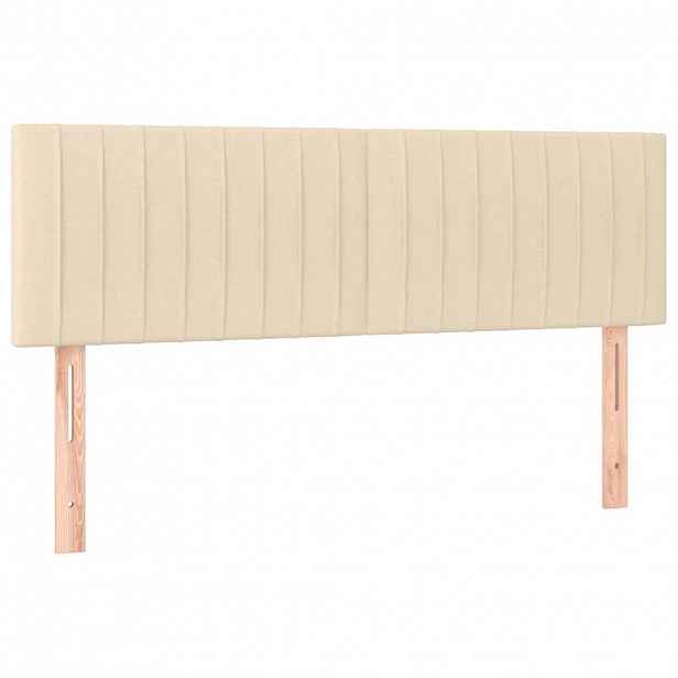 vidaXL Čela postele krémová 144x5x78/88 cm látka