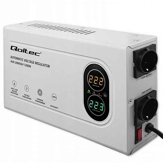 Avr 2000VA 1200W Led Stabilizátor napětí pro dům a toroidní agregát