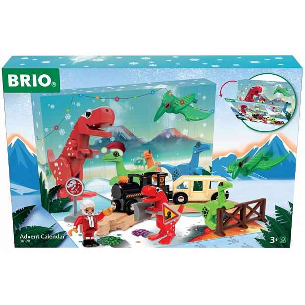Dino adventní kalendář s dinosaury Kolejka Brio
