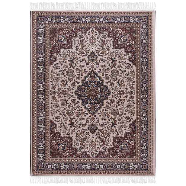 Koberec do obývacího pokoje hnědý 80x150 cm vintage, tradiční, měkký na praní