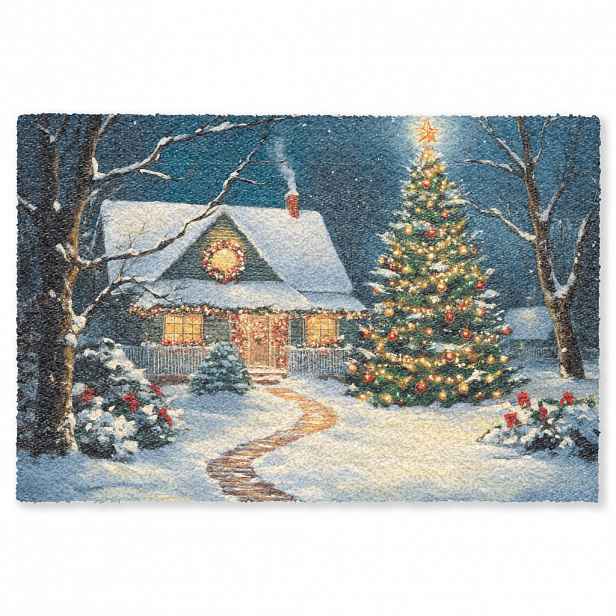 MuchoWow ROHOŽKA Vánoce - Vánoční stromek - Zima - Domov - Sníh 60x40 cm