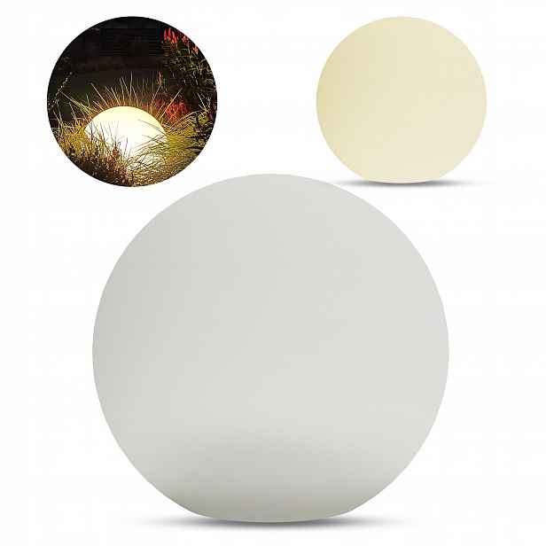 Zahradní lampa Koule Eko-Light Globo Ø 40cm E27 230V IP44 Bílá Sloup Venkovní