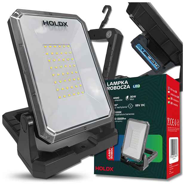 Led Halogenová Pracovní Lampa Pro Erbauer S Usb 6500K, Přenosná, Výkonná, Stavební