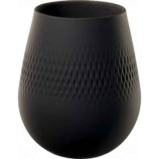 Villeroy & Boch Collier Noir porcelánová váza Carré, 14 cm