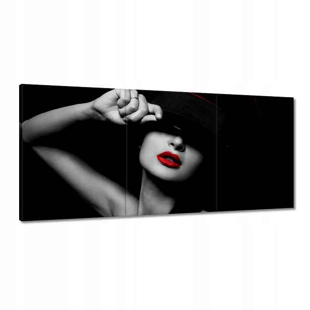 Obrazy 210x100 Červené rty Rtěnka