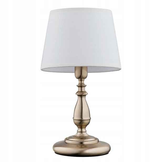 Alfa Roksana stolní lampa patina bílá stínidlo 1xE14 10W