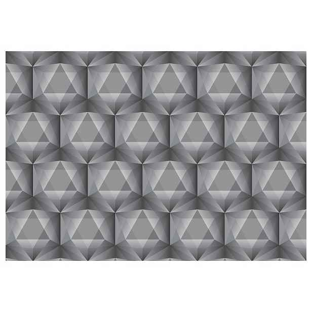 Fototapeta Šedé geometrické krystaly 3D vinylový efekt 208x146 lepidlo