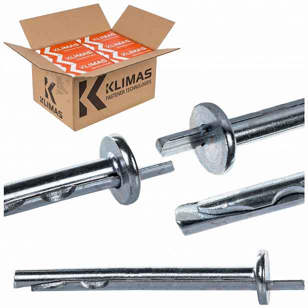 Kovové rozpěrné hmoždinky na betonu 6x65 mm 1200 ks, zapichovací Klimas Krw