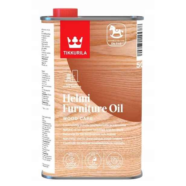 Tikkurila Helmi Furniture Oil 500 ml Přírodní Olej Na Nábytek A Desky Hraček