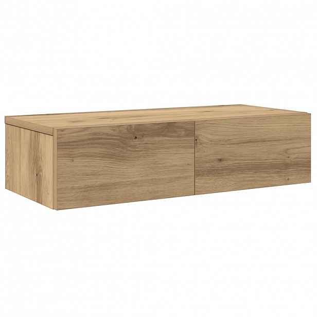 vidaXL Nástěnná police se zásuvkami dub artisan 60x26,5x15 cm kompozit