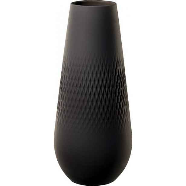 Villeroy & Boch Collier Noir porcelánová váza Carré, 26 cm