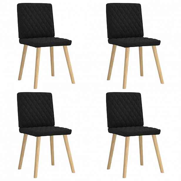 vidaXL Jídelní židle 4 ks černé textil