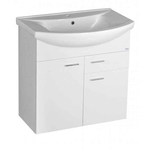 Aqualine Zoja - Umyvadlová skříňka 72x74x34 cm, bílá 51075A