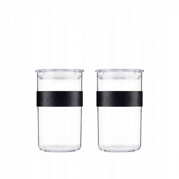 Kuchyňské nádoby Bodum Presso 2 ks 1 l, vzduchotěsné, bez Bpa, černé