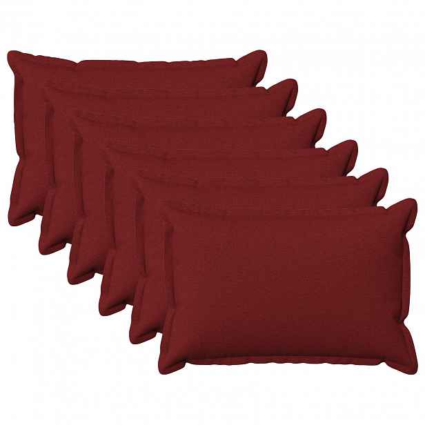 vidaXL Povlak na polštář 6 pcs HOUTEN Víno Červené 50 x 70 cm
