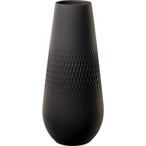 Villeroy & Boch Collier Noir porcelánová váza Carré, 26 cm