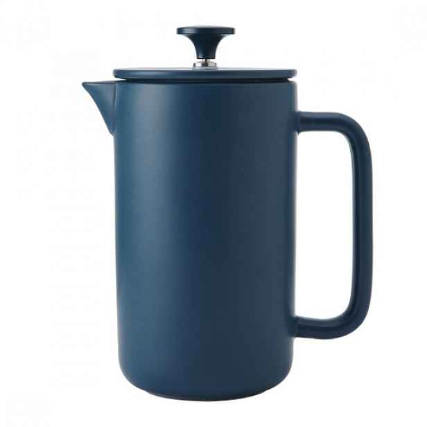French Press cafetière, keramika, 1 L, "Arezzo", Navy – La Cafetière