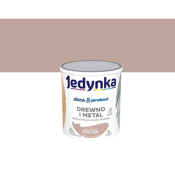 Jedynka Rychleschnoucí akrylová smaltovaná barva Deco&Protect leskově hnědá 5L