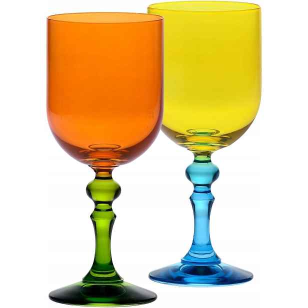 Krosno Barevné Skleničky Na Víno 300 ML Sada 2KS