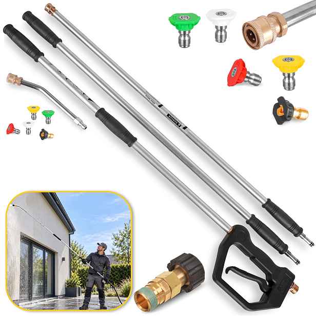 Modulární Teleskopický Nástavec 3 m Komplet 5 Trysek pro Karcher Hd Hds Easy!lock
