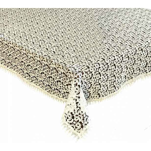 Ubrus Z Gipiury 140x200 Béžový Na Dekorativní Stůl