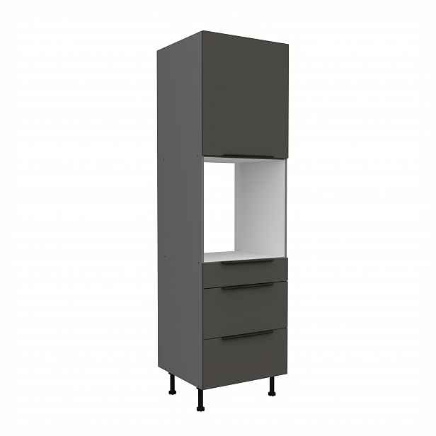 Vysoká skříňka pro vestavnou troubu Aria ANT 60 DPS-210 3S 1F - Premium Box Barva korpusu: Antracit, Barva dvířek: GR - Graphite AFM