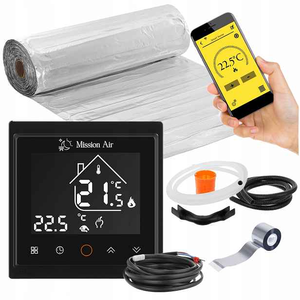 Set Vyhřívací Podložka pro topení Mission Air pod panely MAL-160W/m² 7m² WiFi