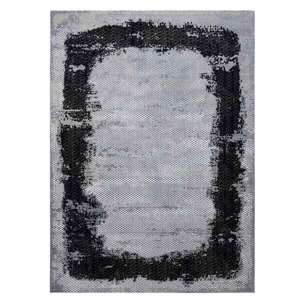 Kusový koberec Core A004 Frame black/light grey, 160x220, šedá, chodba / předsíň, Dywany Łuszczów