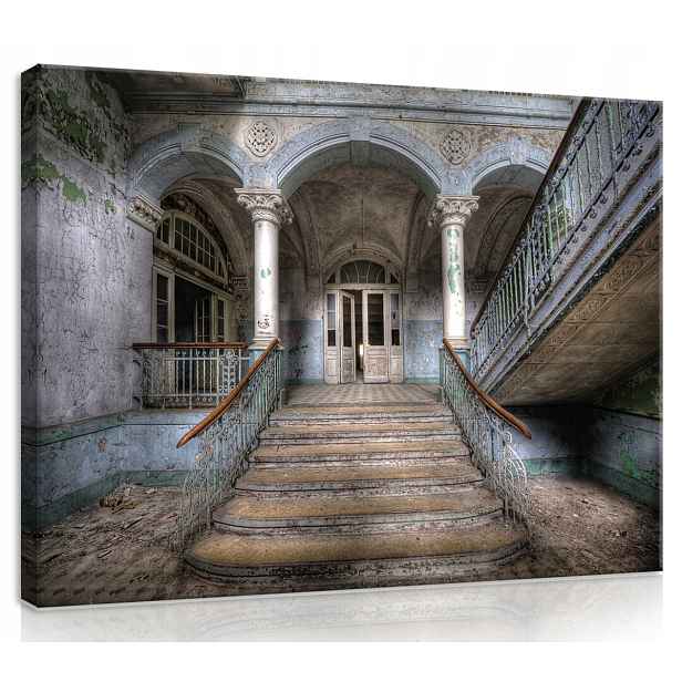 Obraz Na Plátně Obraz Na Plátně 70x50 Budova Interiér Schodiště Vstup Architektura