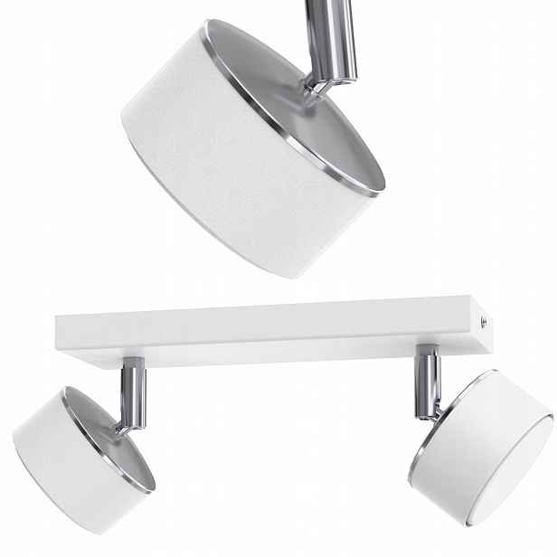 Stropní Svítidlo Stropní Reflektor Bílý Chrom Pohyblivý Led GX53 Polská Lampa