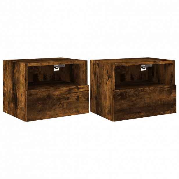 vidaXL Nástěnné TV skříňky 2 ks kouřový dub 40 x 30 x 30 cm kompozit