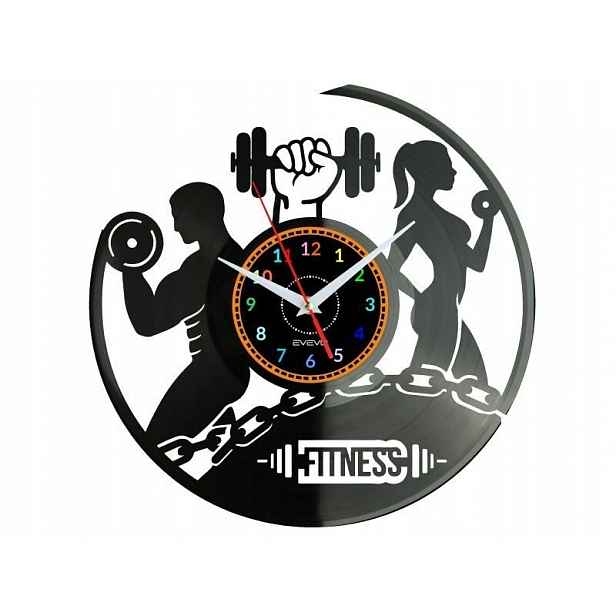Fitness Dárek Originální dekorace do domu Hodiny z vinylové desky