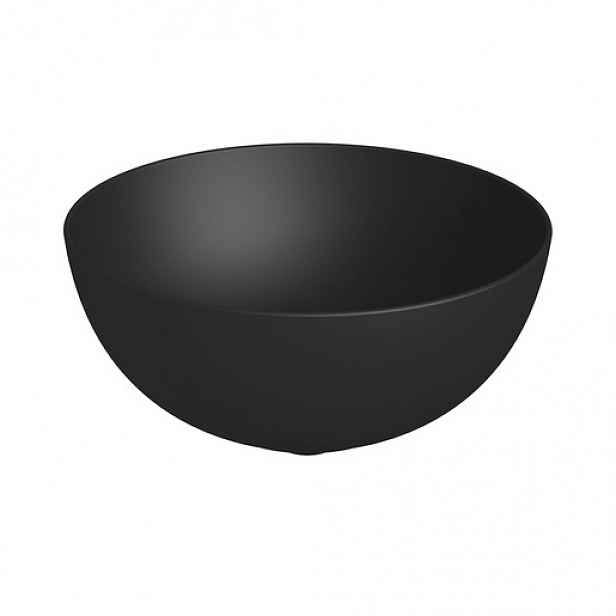 Umyvadlo na desku Jika Astra 36x36 cm černá mat bez otvoru pro baterii, bez přepadu H8183657161121