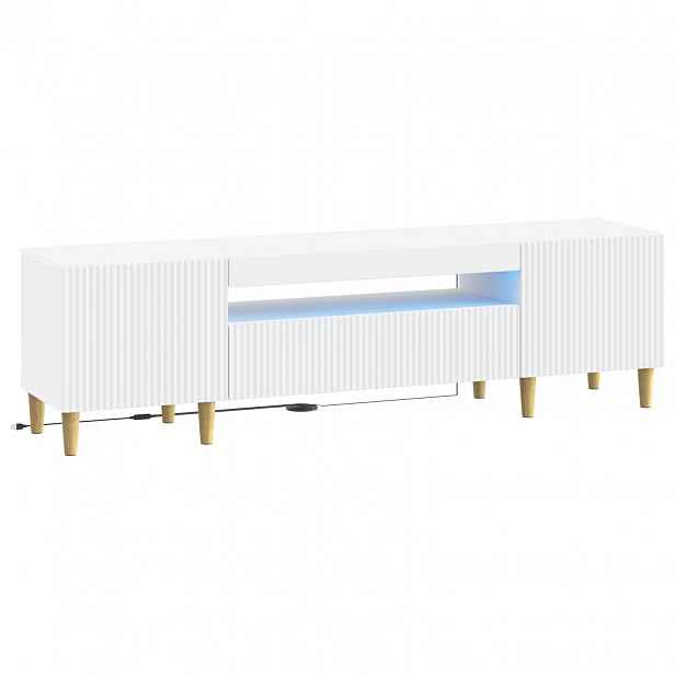 vidaXL LED TV skříň ARNHEM 153 x 35 x 43 cm Bílá Kompozitní dřevo